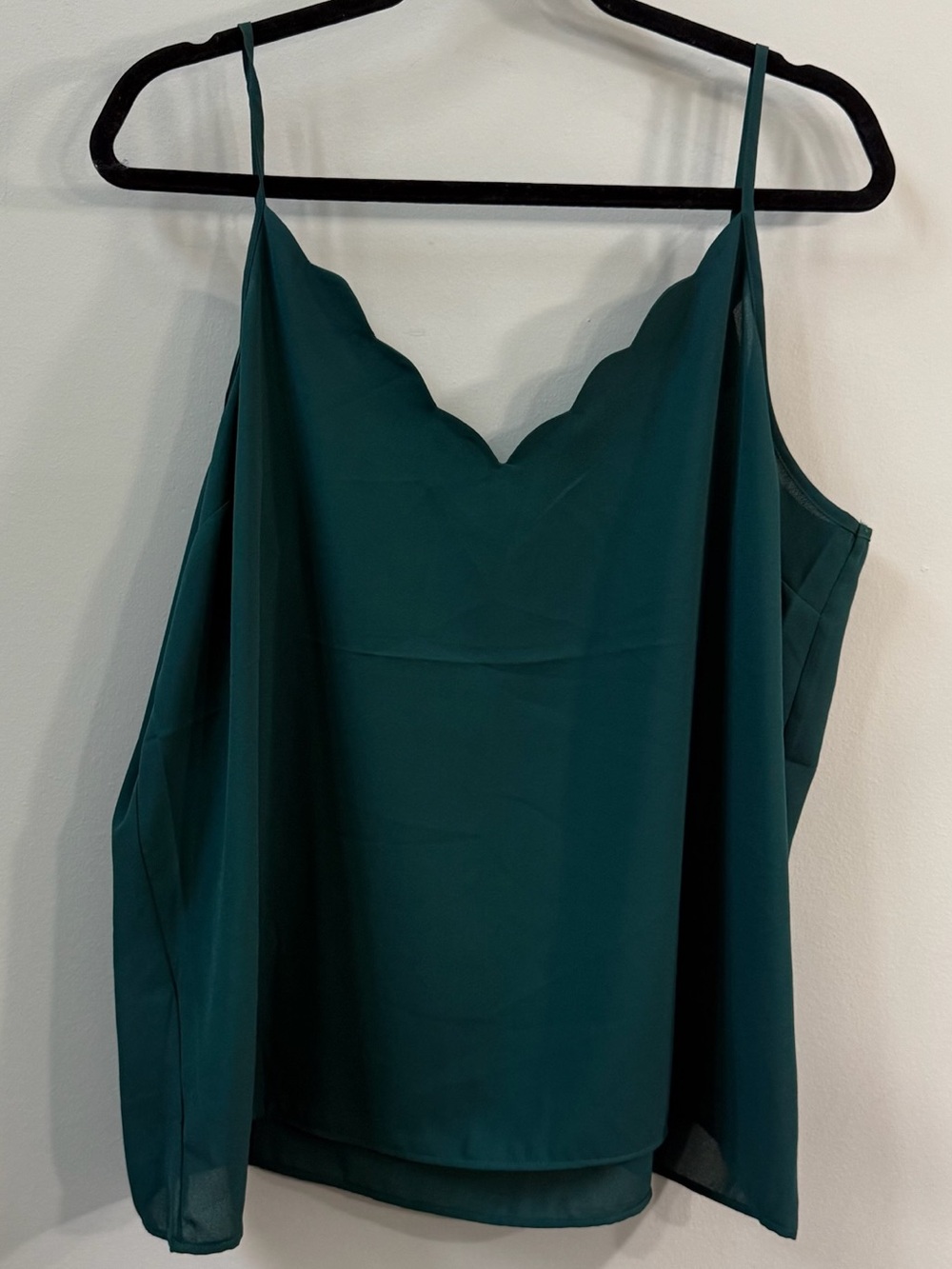 Express Emerald Green Lace Trim Camisole Size XL